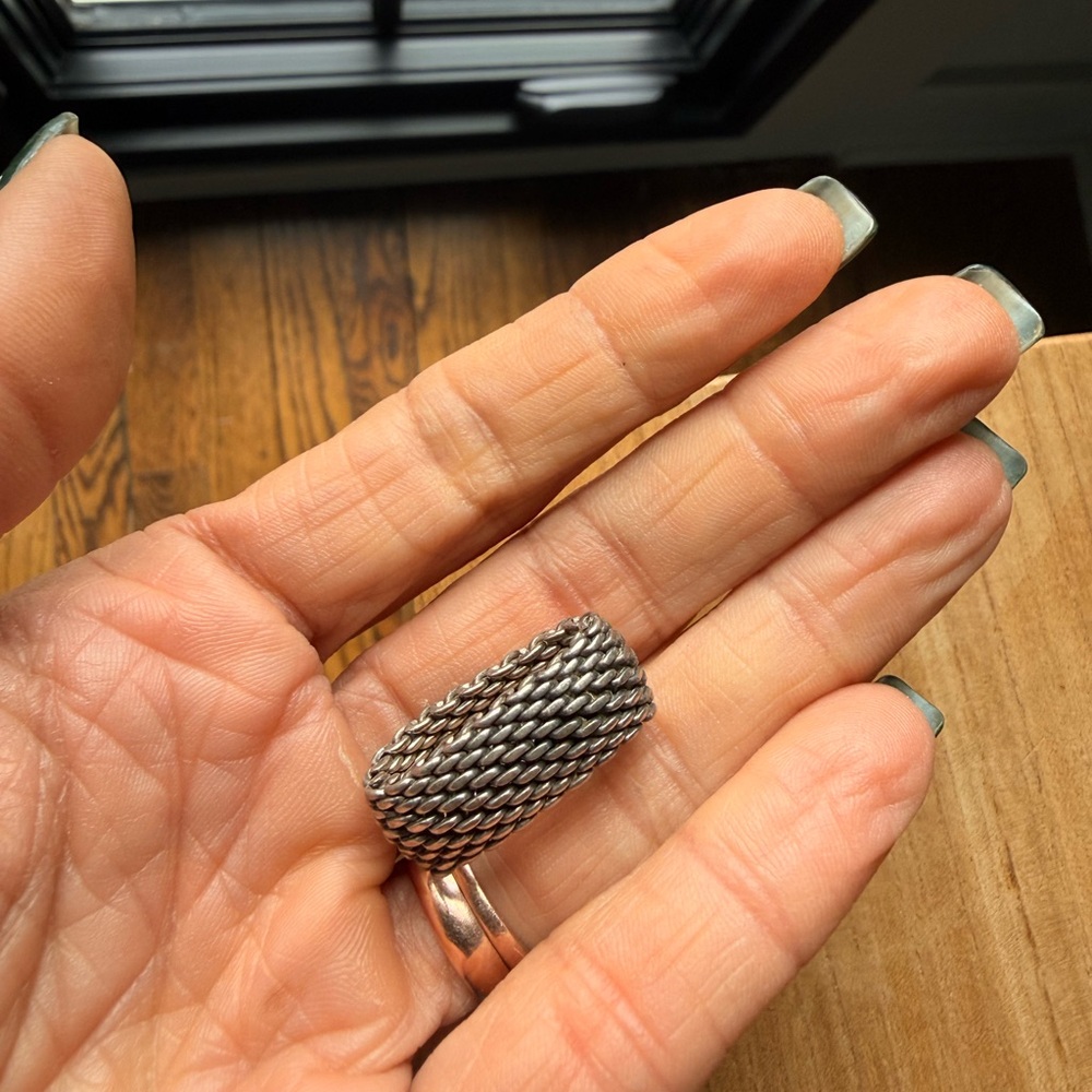 Tiffany & Co. Somerset sterling silver mesh ring